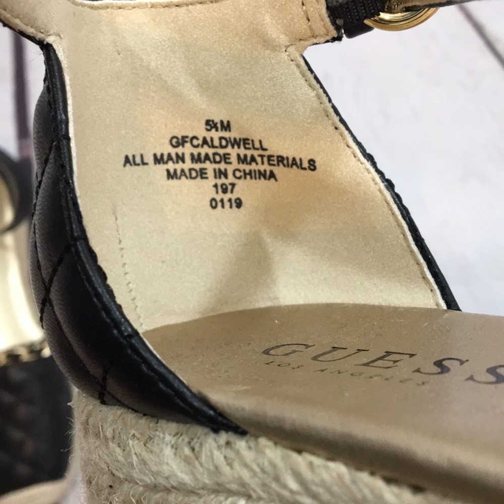 Guess black quilted espadrilles 5.5 - Picture 11 of 16